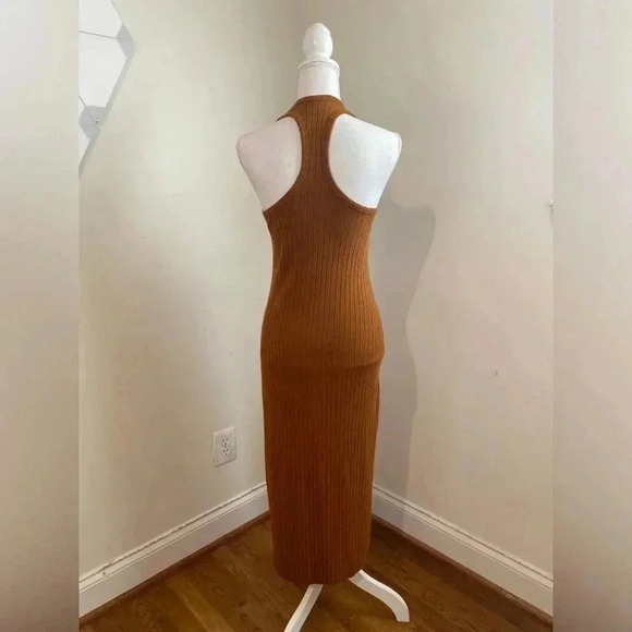 VINCE Ribbed Racerback Midi Tank Dress Size S - Picture 4 of 9